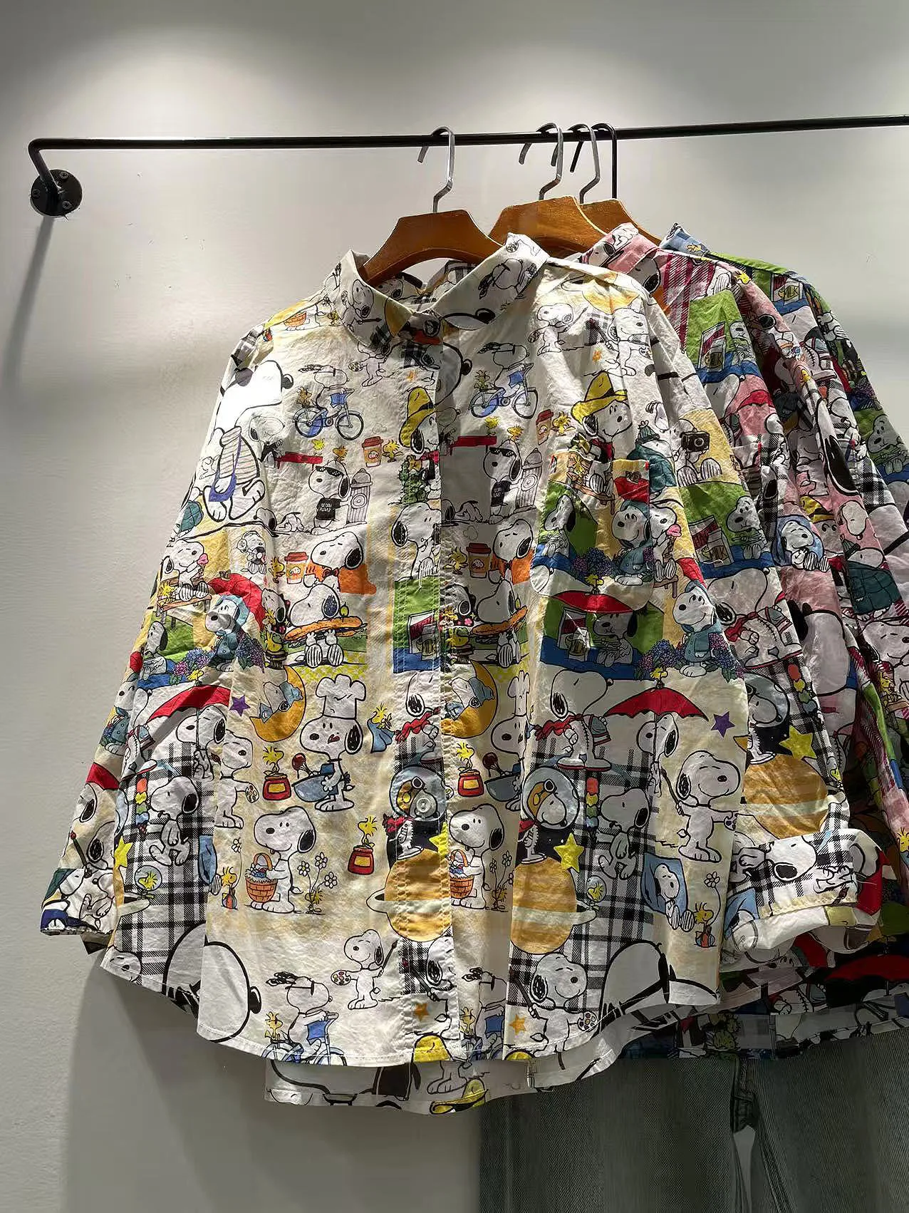 

Свободный длинный топ из чистого хлопка для женщин, осень 2025, модный корейский стиль, с мультяшным принтом, удобный, дышащий, повседневный