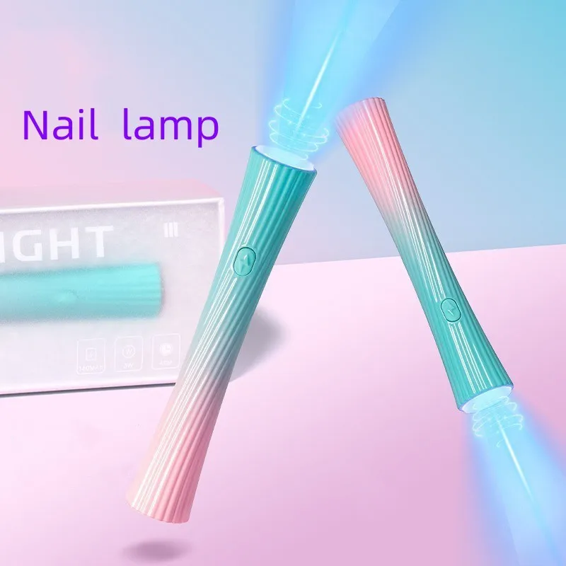 Mini battery storage nail lamp usb portable flashlight pen type LED light therapy machine ultraviolet nail baking lamp