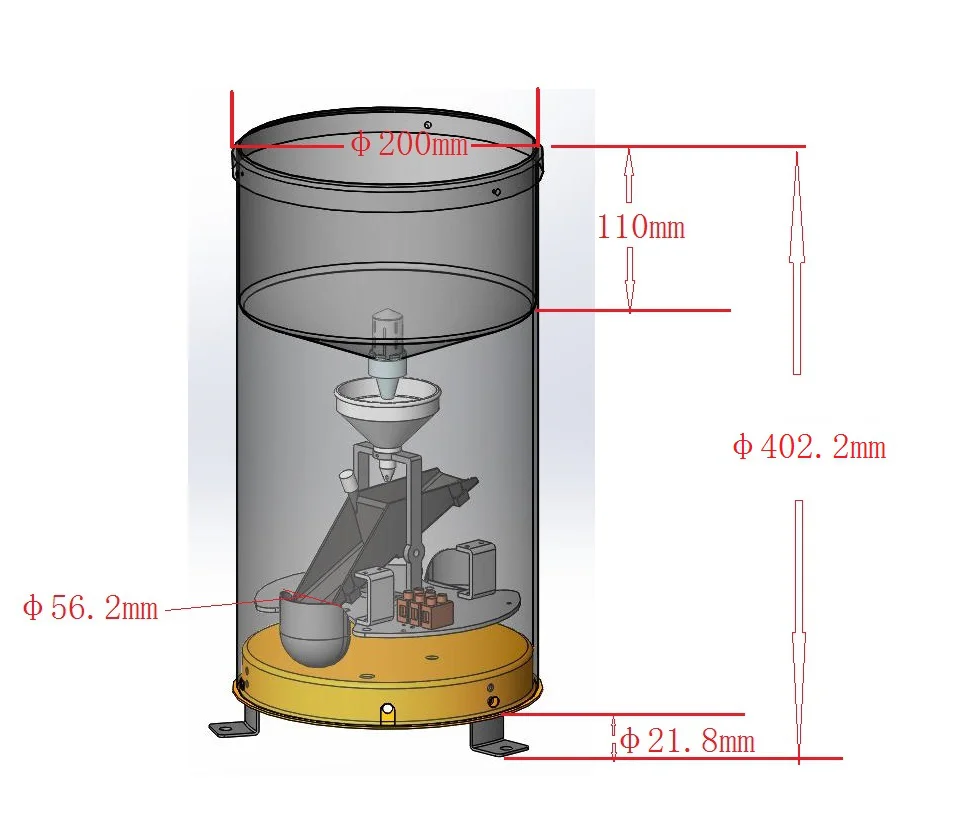 WS-601SS WS-601SH Pulse or RS485 Full Stainless Steel High Accuracy Siphon Tipping Bucket Rain Gauge for Landslide or flood