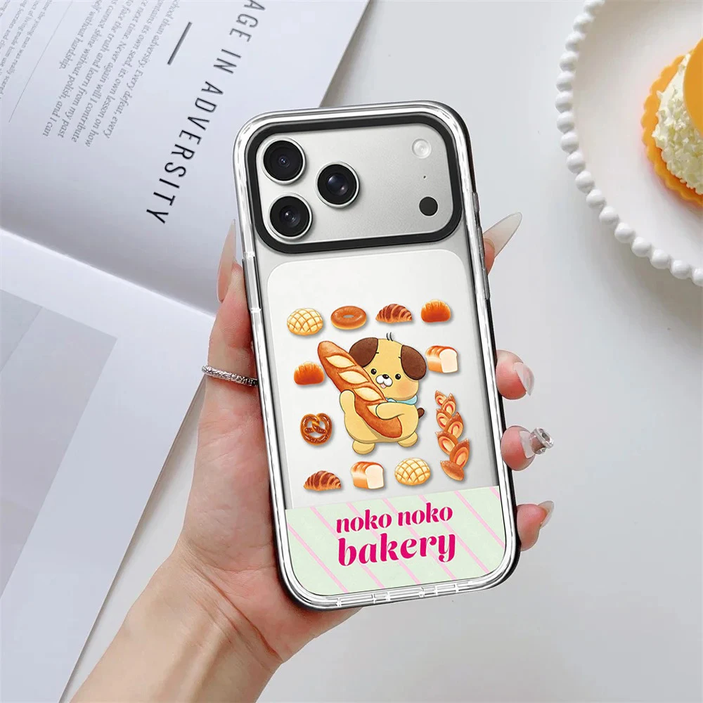 Cartoon Stick Dog Impact White Border Magnetic Phone Case Cover for IPhone 13 14 15 16 17 Pro Max Case for IPhone Air