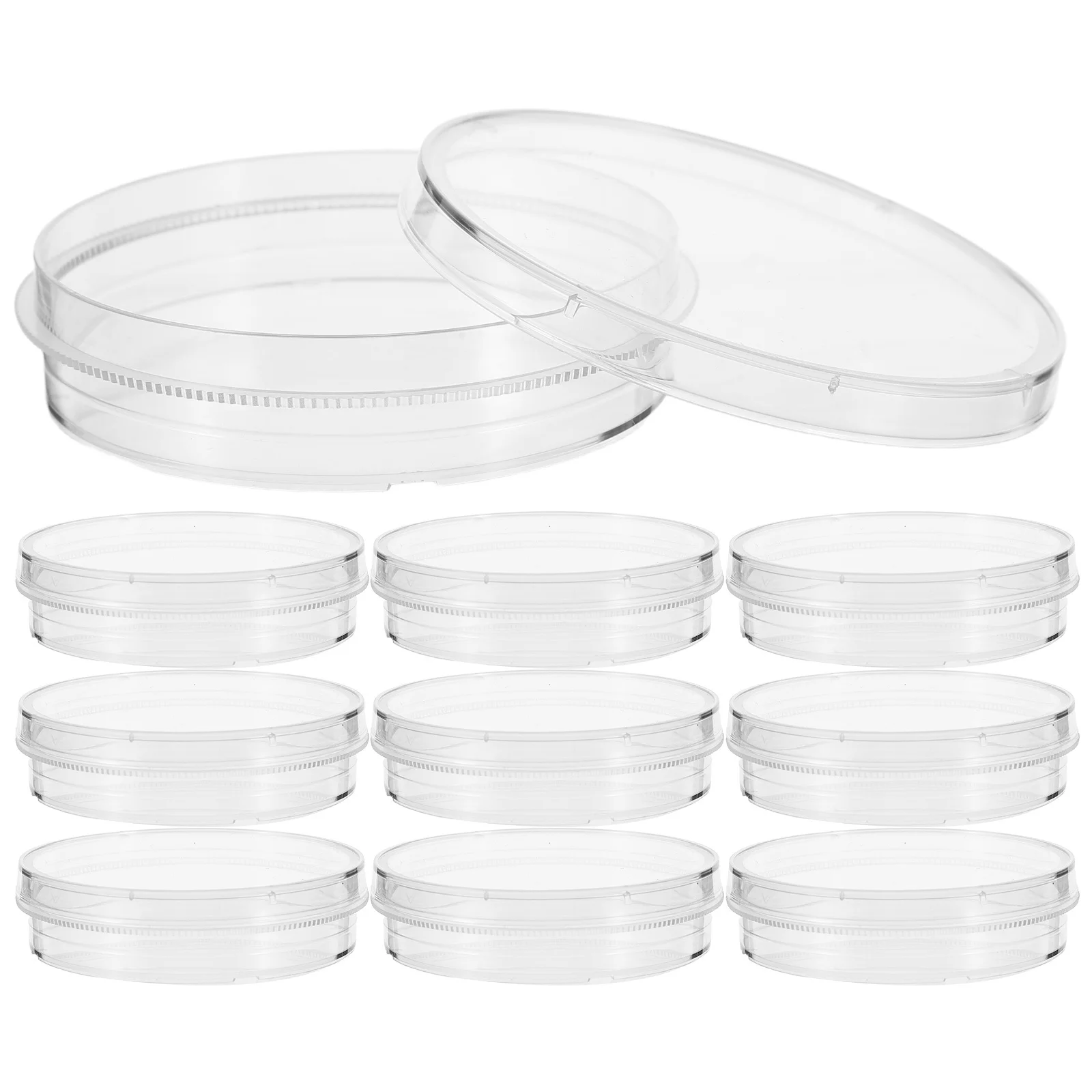 

10pcs Cell Culture Dishes 60Mm Plastic Petri Dishes With Lid For Lab Science Experiments Transparent Culture Plates For