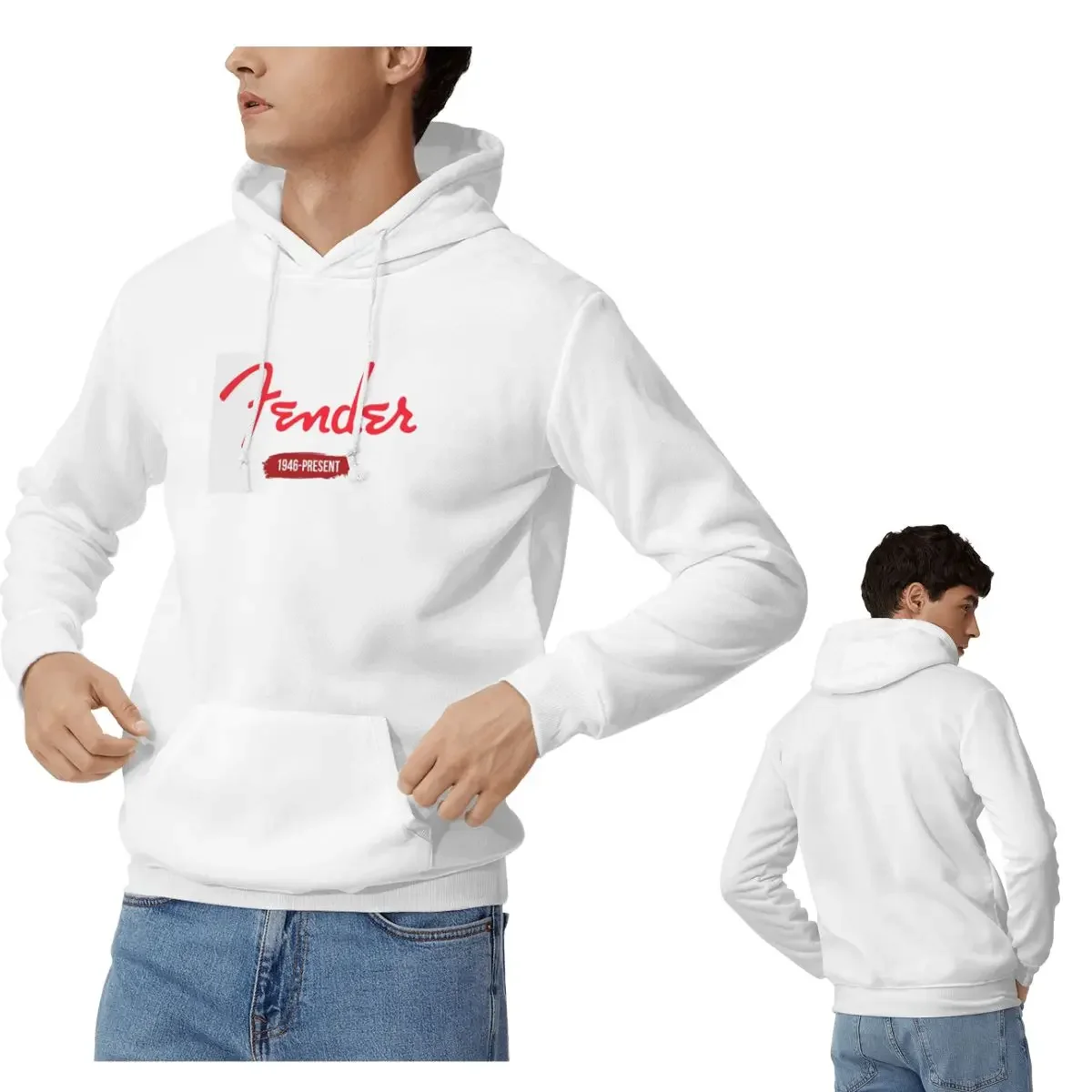 Red Color Guitar Hoodies Men's Women Casual Pullover Sweatshirts Harajuku Long Sleeve Streetwear Autumn Winter