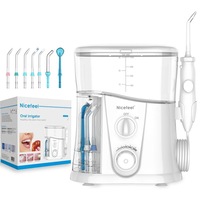 Large Water Tank 1000ml Waterbased Dental Irrigator with Side Nozzle Storage for Oral Thermometer Care Water Pick
