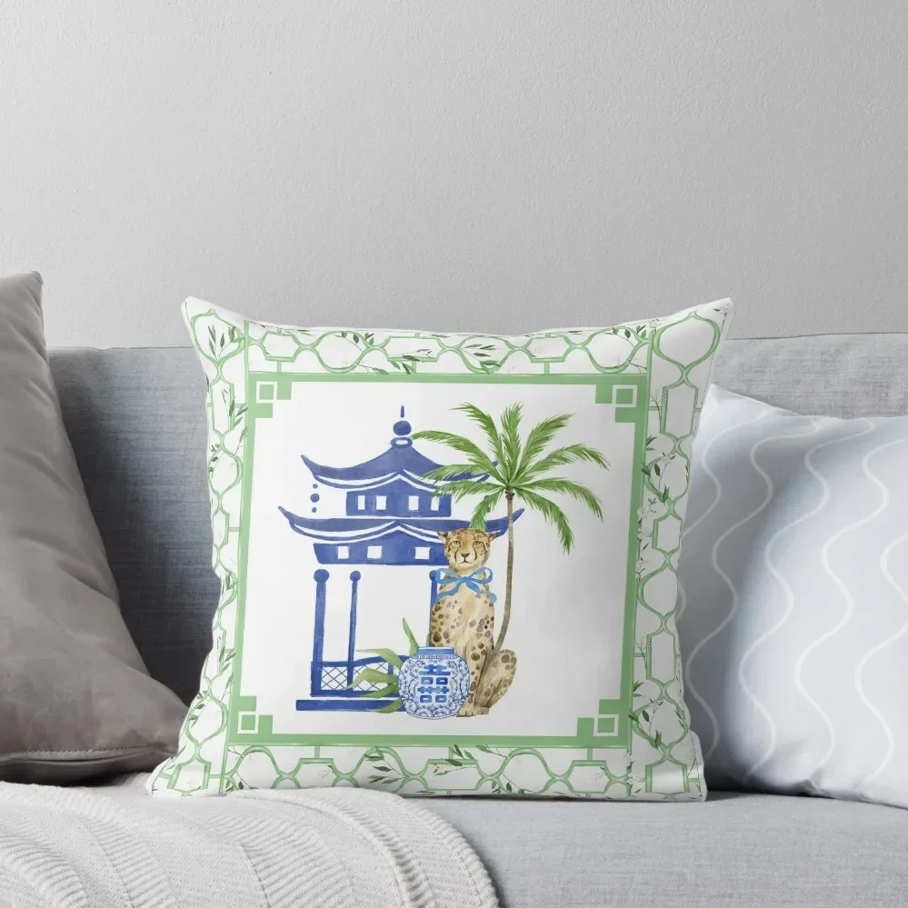 Pagoda pavilion chinoiserie Throw Pillow luxury home accessories Cushions Home Decor Sofas Covers Sofa Decorative Covers Pillow