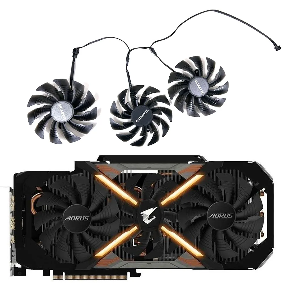 

Cooling Fan 95MM 4pin GPU T129215BU PLD10010B12H GTX1080TI FAN For Gigabyte AORUS GTX 1080 TI Xtreme Edition video card fan