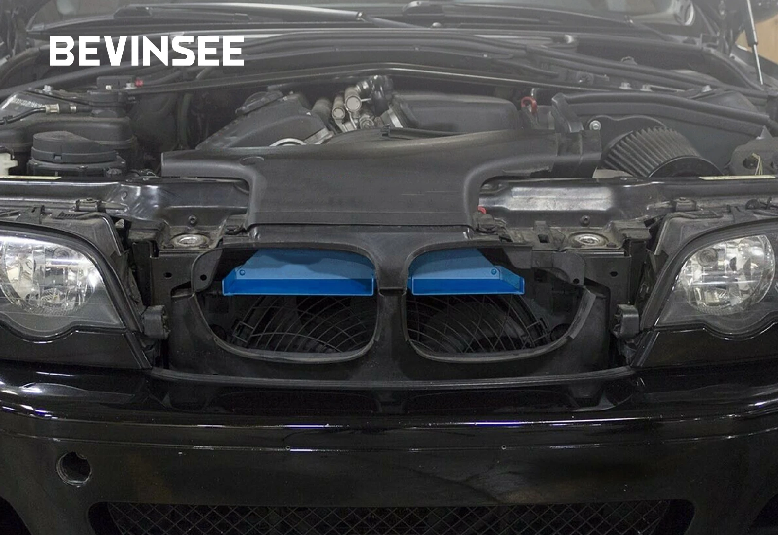BEVINSEE Legierungs-Kaltluftansaugung für BMW 3er Serie E46 316i 318i 320i 318ci 320ci 325i 316ci 325ci 330i 330ci 325xi M54 M52TU – Detail 3