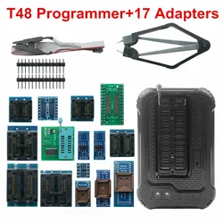 XGECU T48 zaktualizowany TL866II Plus uniwersalny szybki programator USB wysoka wydajność 100% + 4/12/17/30 sztuk adaptery