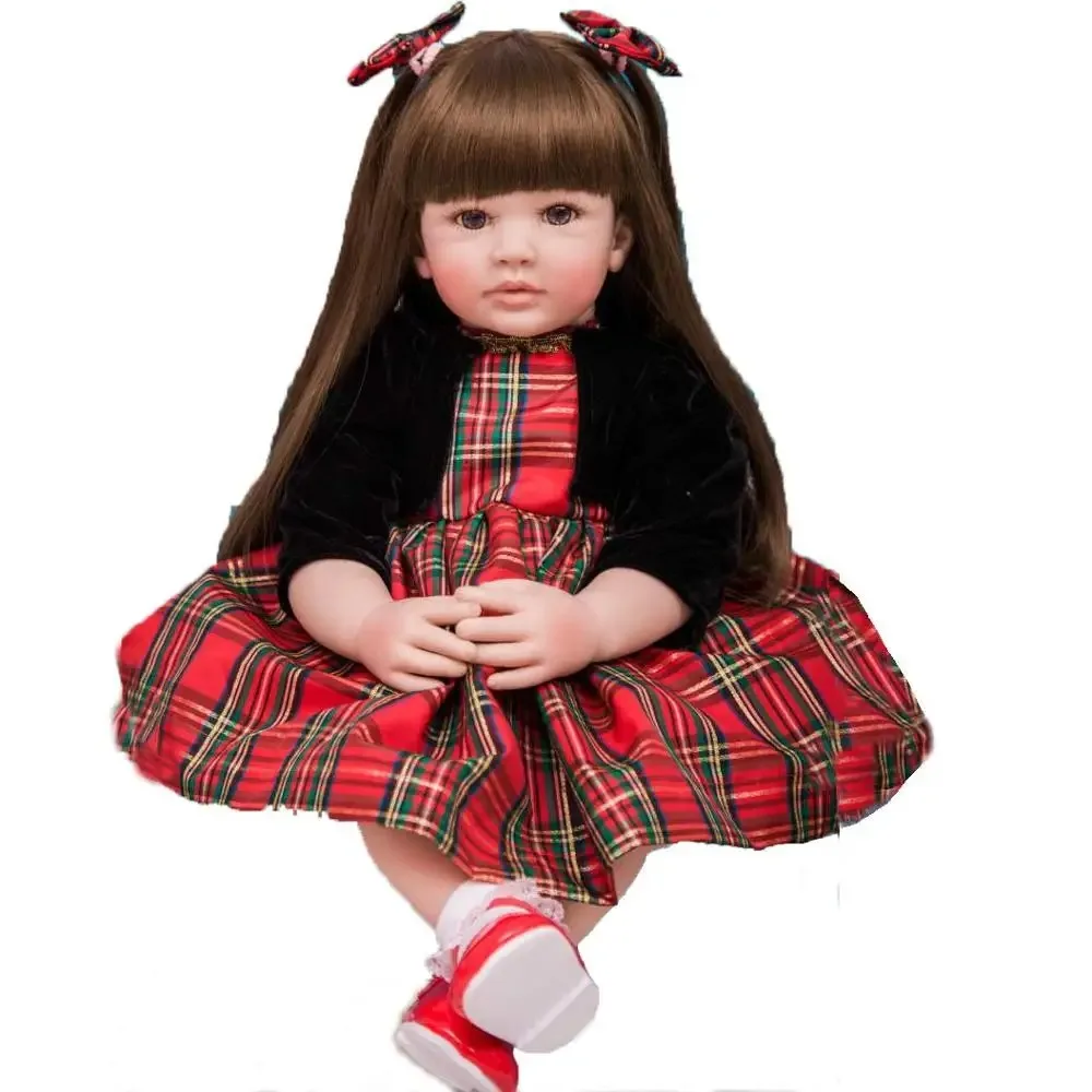 60cm Realistic Reborn Toddler Doll (Soft Vinyl Limb, Cloth Body) Lifelike 24inch Princess Girl Baby Doll Birthday Gift