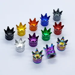 4PCS Crown Style Tire Valve Stem Caps, Air Caps Cover, Aluminum Alloy Dustproof and Waterproof Valve Caps Cover for Cars
