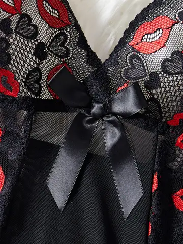 10 best sales röd nattlinne - №8