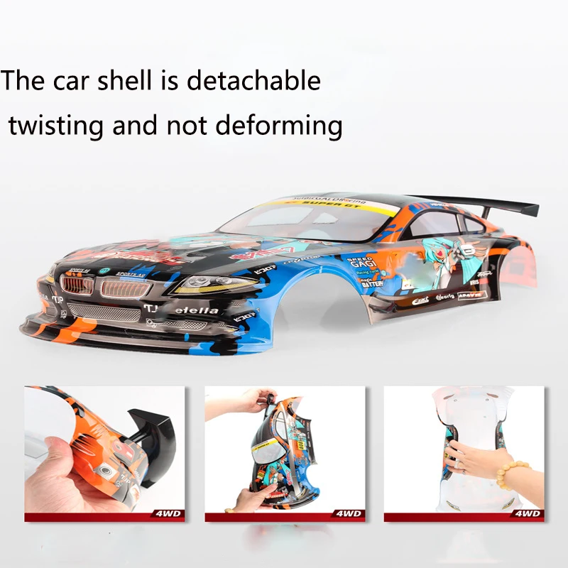 1/10 Big High Speed Full Proportional Radio Controlled Car Suspension 540 Motor Upgraded 2.4G RC Drifting Vehicle Model 50KM/H