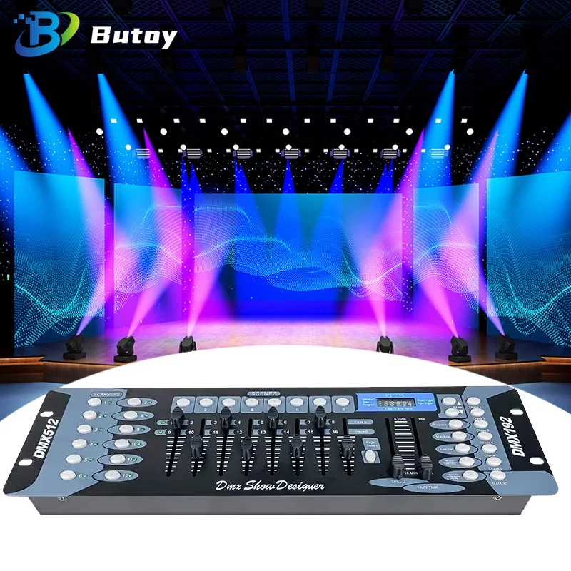 console 192 controlador para iluminacao de palco led par moving head beam wash spotlights efeito de palco para dj e disco dmx512 01