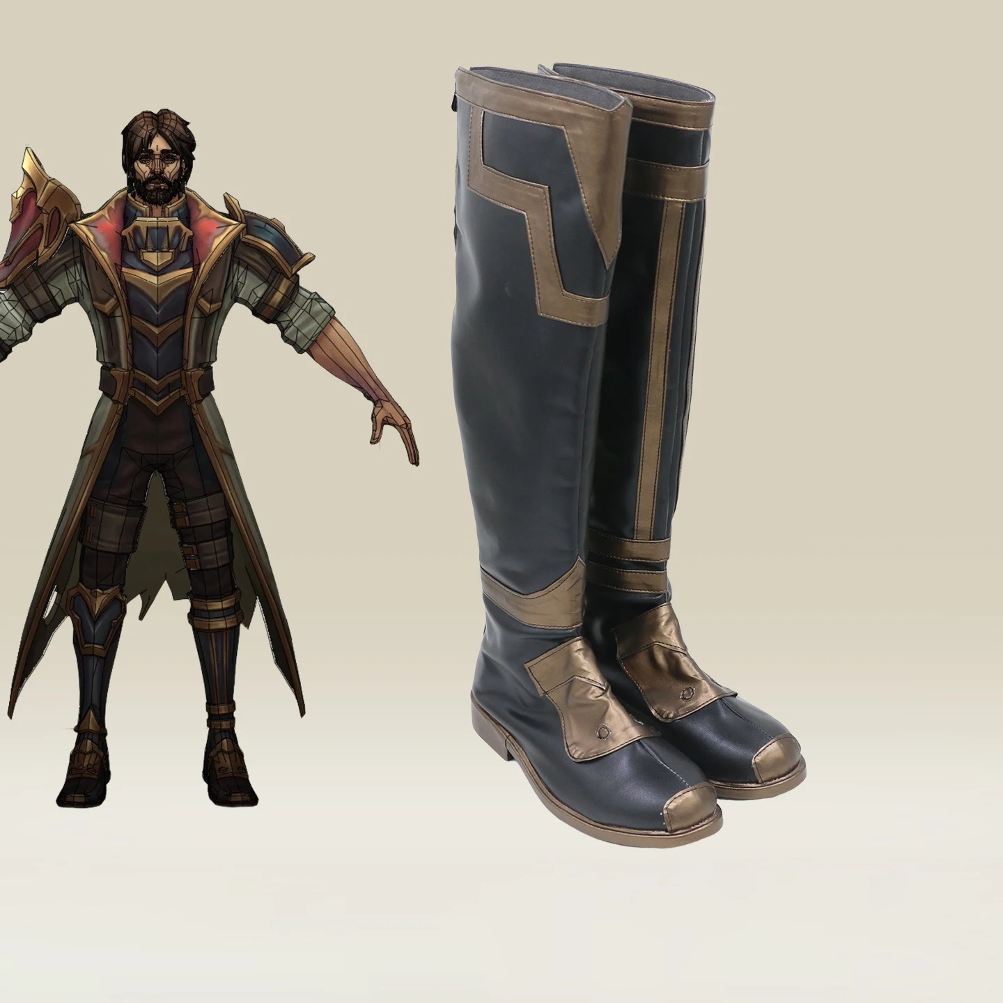 Arcane Jayce Cosplay Shoes PU Leather Shoes Halloween Carnival Boots Anime Accessories Cosplay Props Custom Made - Image 3