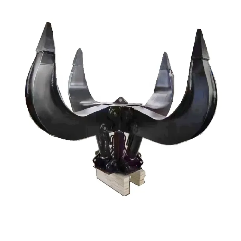 NEW High Quality Hydraulic Grapple Excavator Grab Bucket Scrap Four Claws Customizable Orange Peel Grapple for 2-10TON