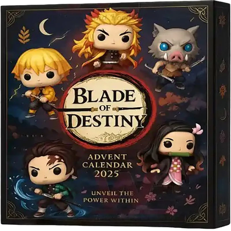 شيطان القاتل تقويم القدوم مفاجأة صندوق أنيمي الكرتون الشكل العد التنازلي الطرفية الأطفال عيد الميلاد عيد الهالوين التقويم هدية