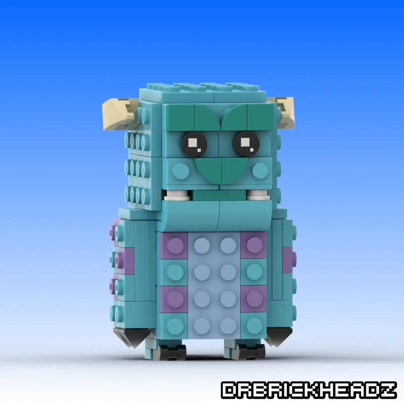 154pcs MOC James P. Sullivan SulleyJames P. Sullivan Monters Inc BrickHeadz Model Building Blocks Christmas Gift Construction 3D