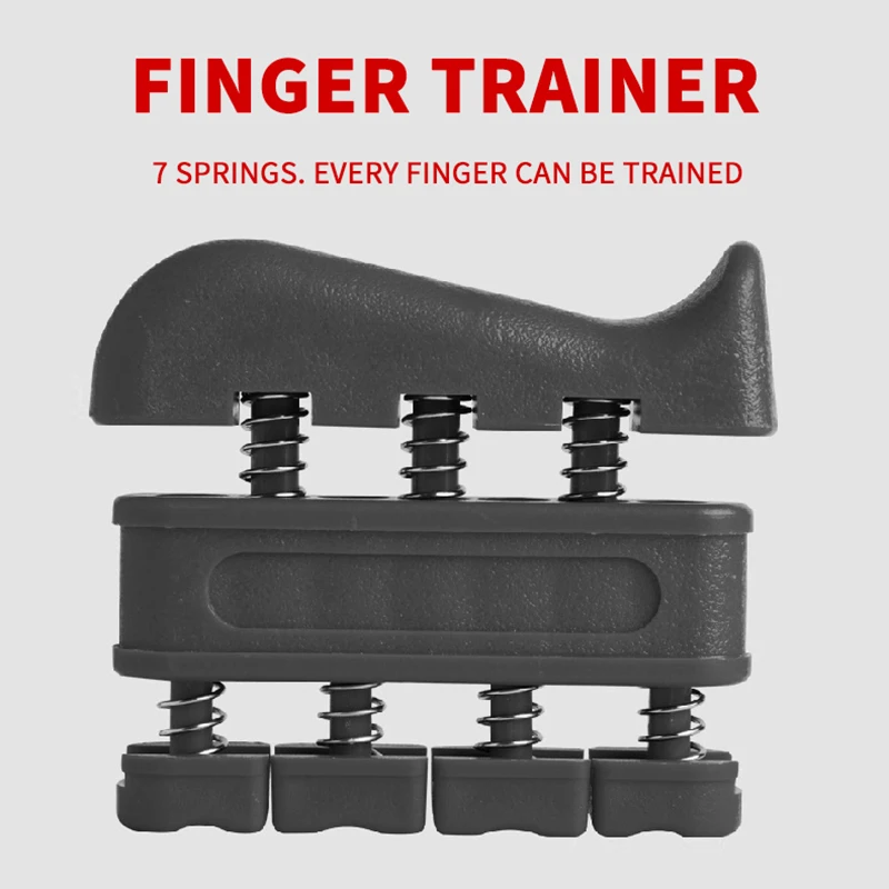 1set Finger Strengthener-Finger Exerciser for Forearm-Hand Grip Workout Equipment for Musician, Rock Climbing and Therapy Black