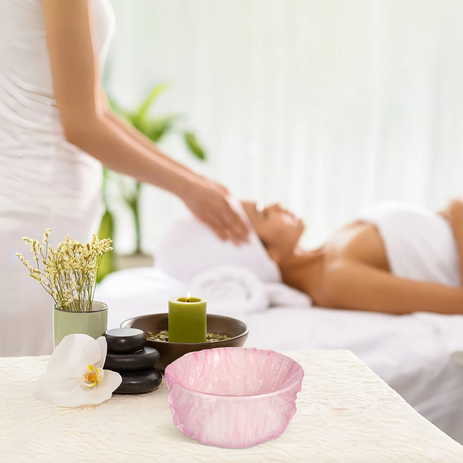 

300 шт. одноразовых вкладышей для раковин, утолщенные, с эластичным краем, для салонов красоты, спа, педикюра, пакеты для обертывания