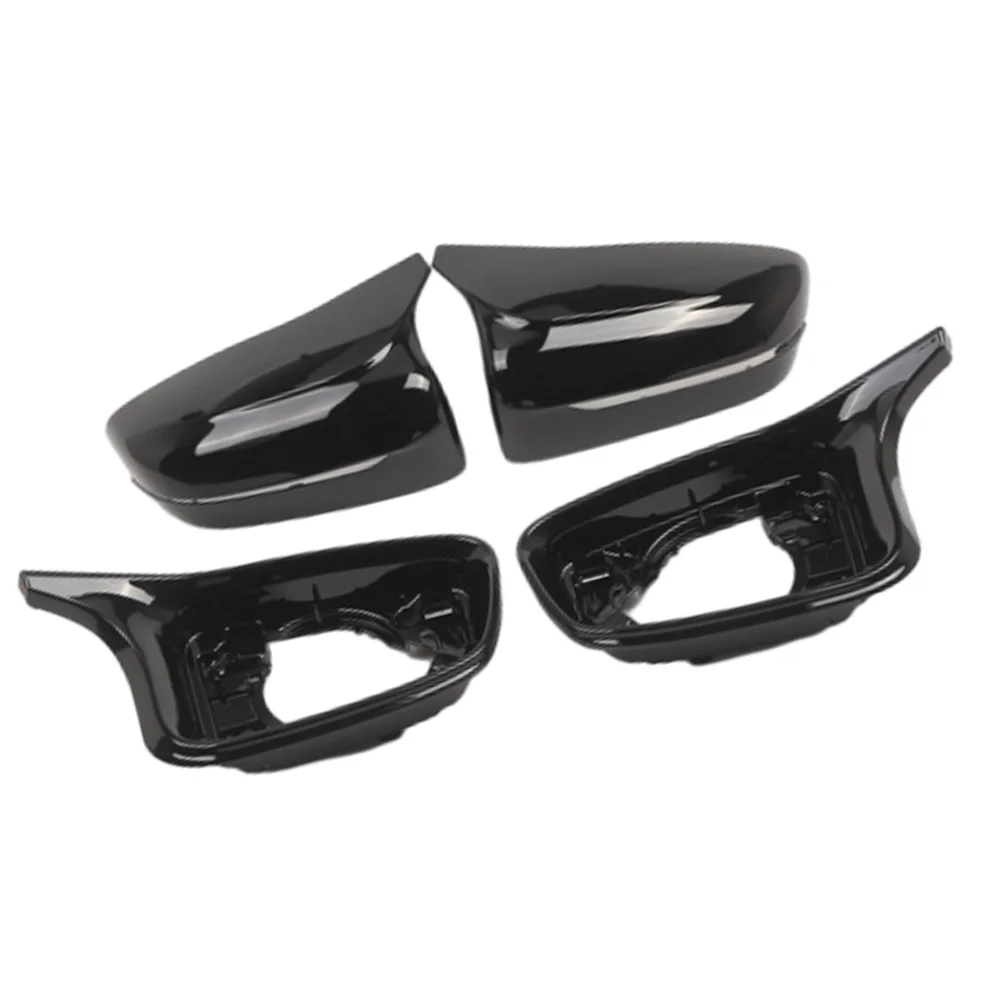 

4pcs Glossy Black Rear View Side Mirror Cover Caps Shell Case for BMW F90 M5 F91 F92 F93 M8 51168064658 Left Hand Drive