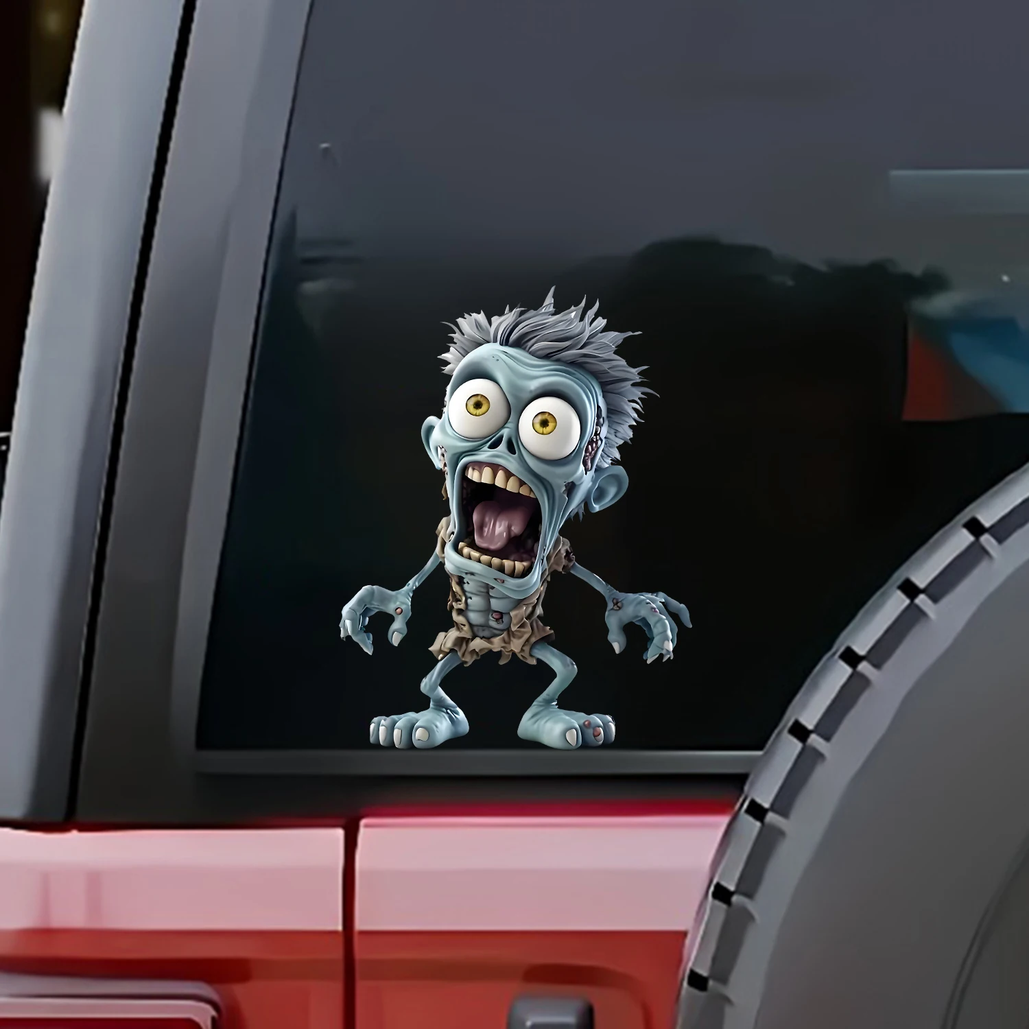 

Surprised Skull Man Motorcycle Stickers Car Window Body Decoration Motorbike Fuel Tank Waterproof Decals