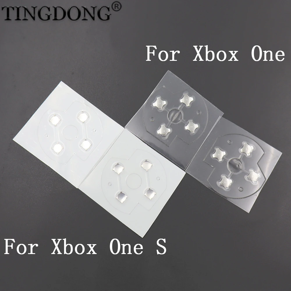 Controlador de Xbox One S Xbox One Series, tecla cruzada, almohadilla D, cúpula de Metal, botones de placa PCB, pegatina de película conductora, 2 uds.