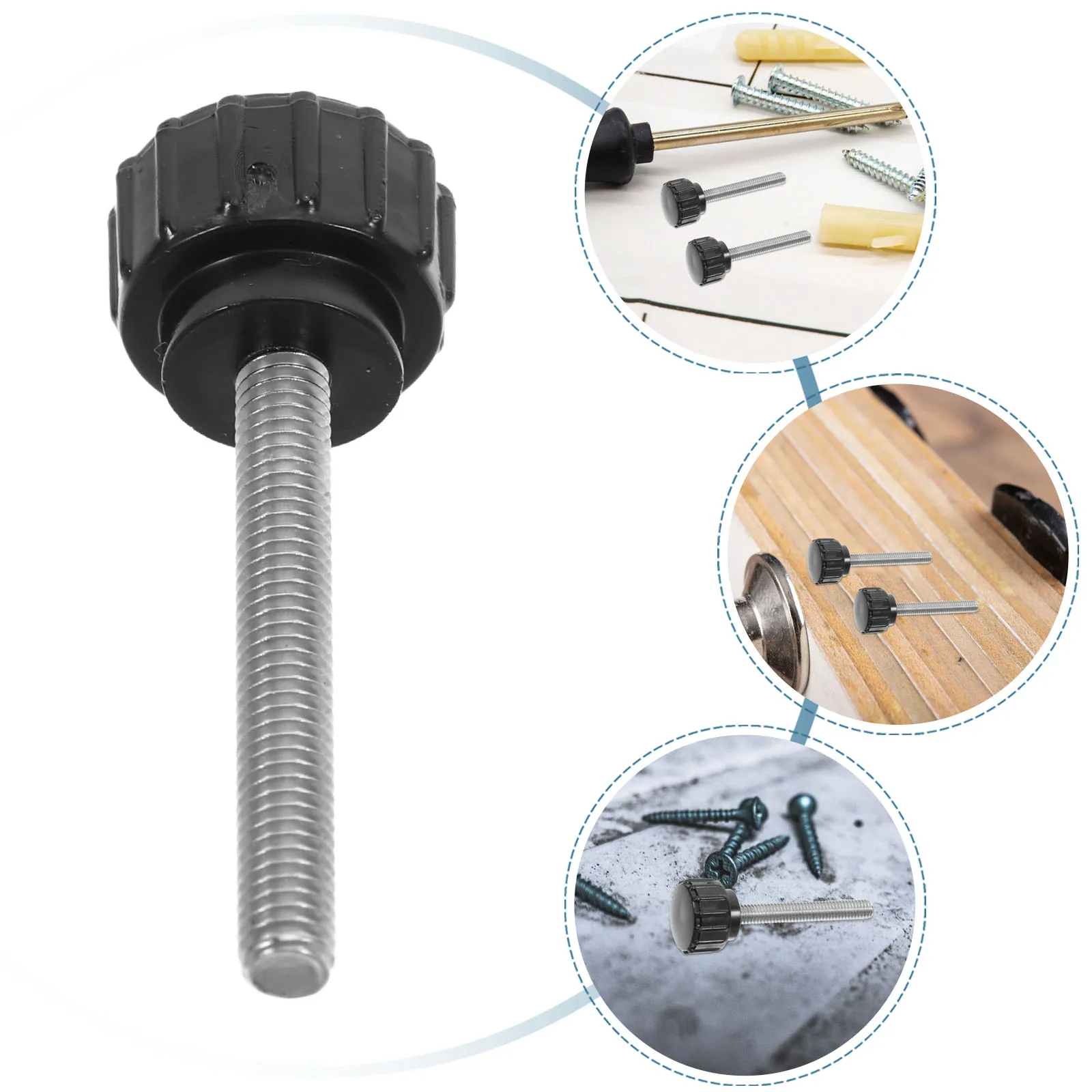 

10pcs Stainless Steel Knurled Thumb Round Head M4X30Mm Clamping For Machinery Monitor Mounting Hard Top Computer Case