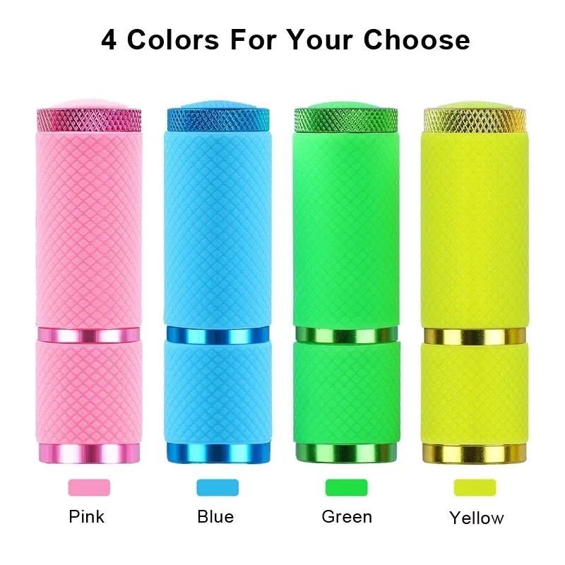 MINI 9 ไฟฉาย LED เครื่องเป่าเล็บ UV Light สําหรับเจลเล็บเล็บเครื่องมือศิลปะมือถือเครื่องอบแห้งเร็วแบบพกพา
