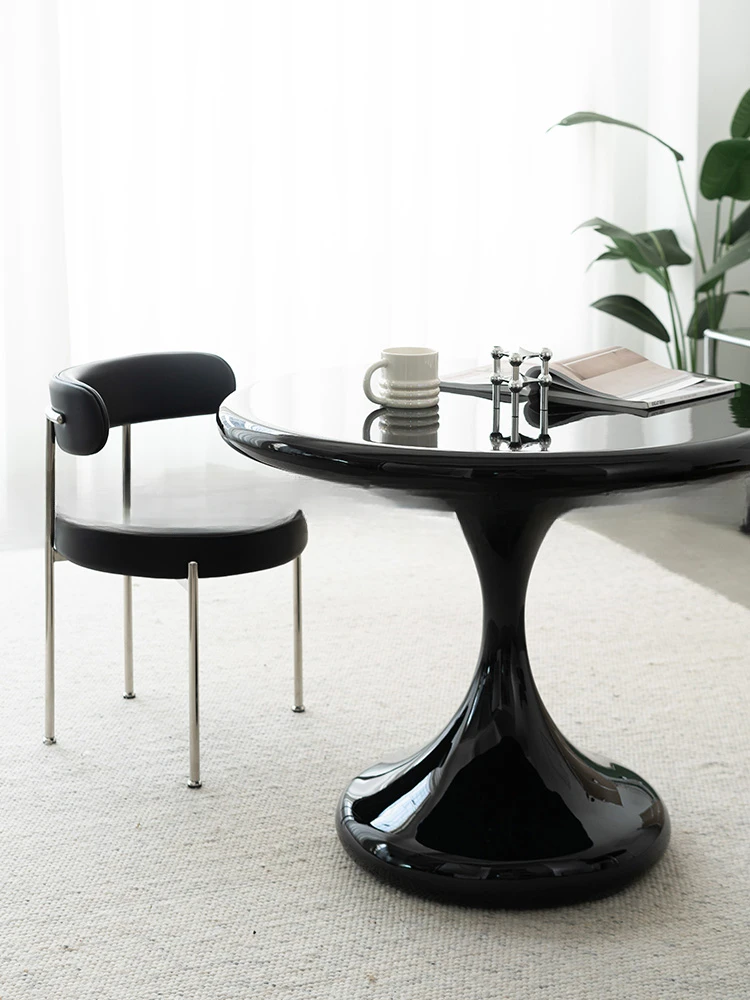 The product can be customized. Tulip Round Table Nordic French Vintage Water Drop Dining Table Simple Modern