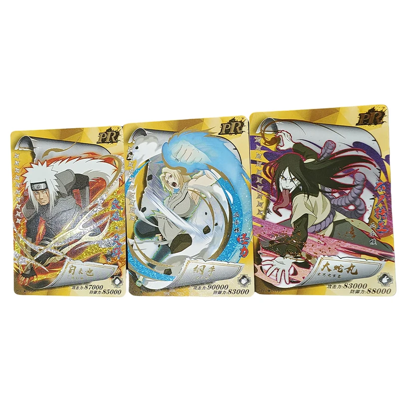 Naruto Xr Series Uchiha Sasuke Deidara Anime Characters Bronzing Rare Game Collection Flash Card Cartoon Toys Christmas Gift