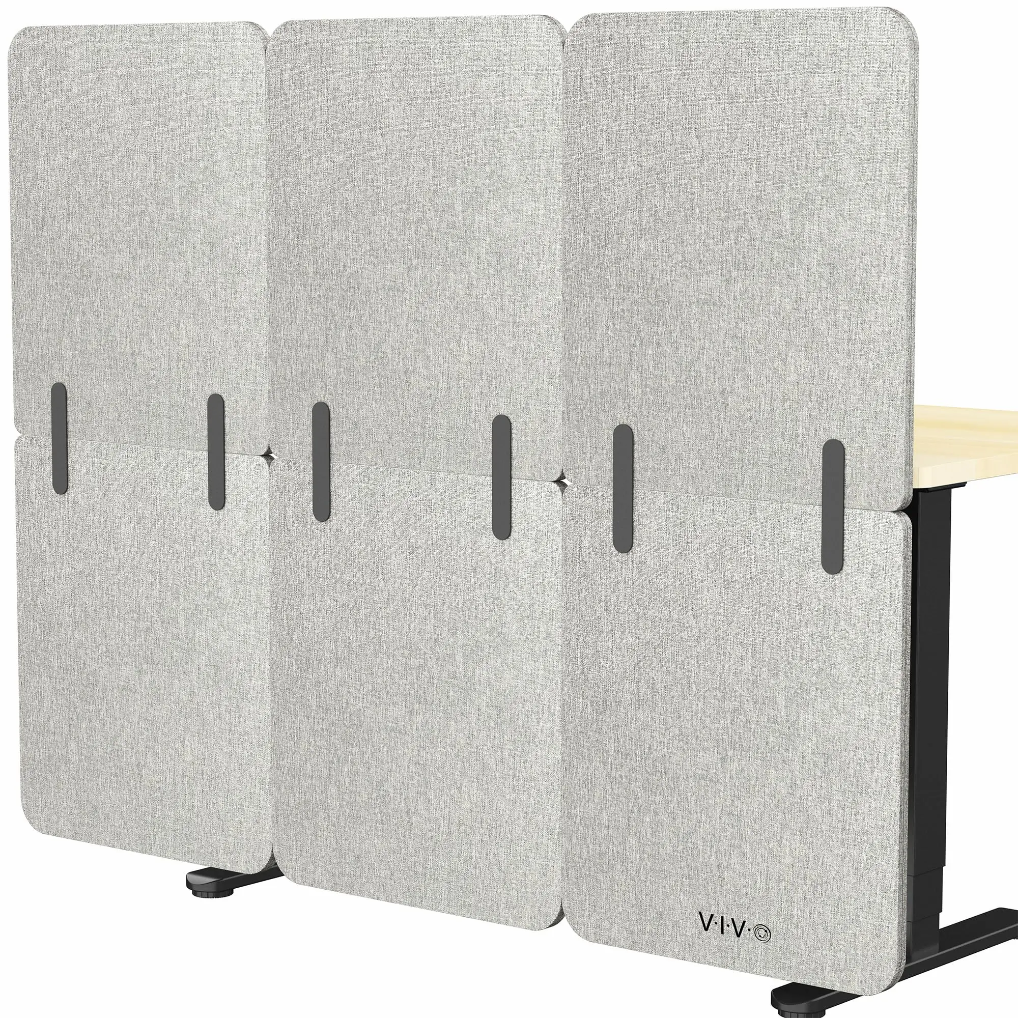Gray Clamp-on 59 x 46 in Desk Privacy Panel, PP-3-C060G