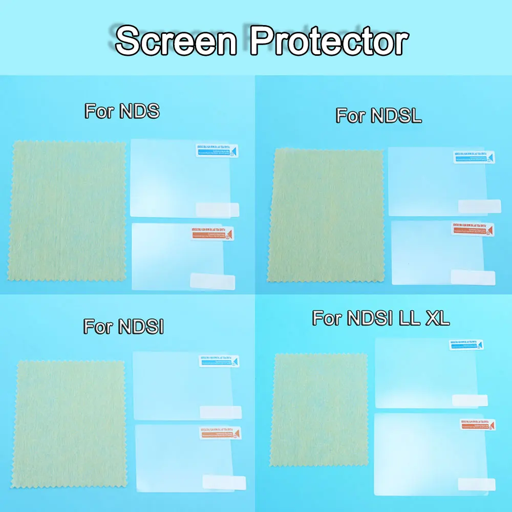 1 Stück transparente Schutzfolie für NDS NDSL NDSI LL XL LCD-Bildschirm, transparente Abdeckung oben und unten – Detail 1