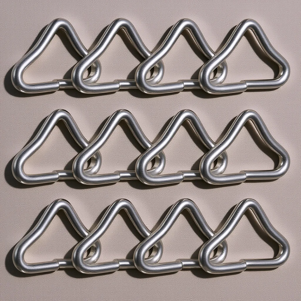 

20Pcs Iron Triangle Rings Galvanized High Strength Trampoline Mesh Buckle Replacement Jumping Bed Triangle Buckle Durable Rust