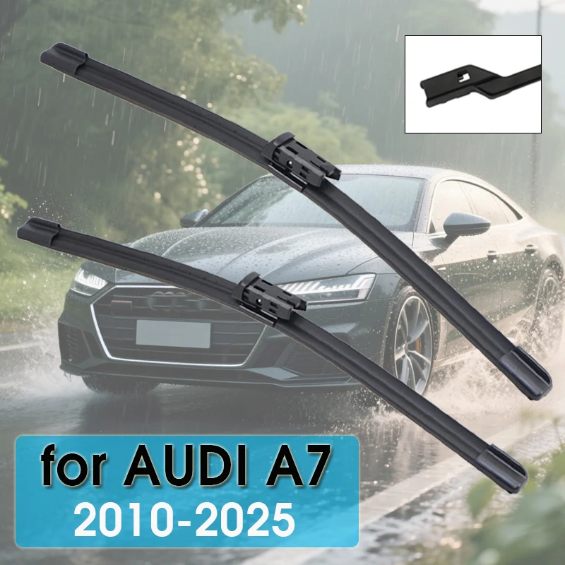 

For Audi A7 4G 4K Sportback 2010-2025 Car Wiper Blade Front Wiper Blades Fit Push Button Arm Windscreen Auto KAWOO Wipers