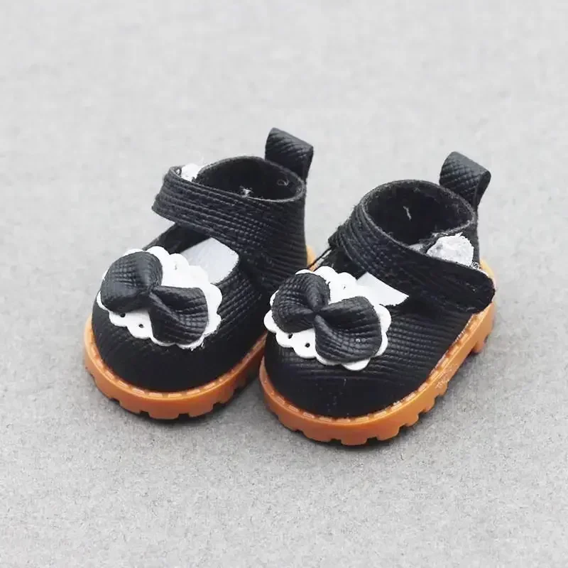 For LABUBU Leather Bow Shoes Suitable for 17cm Cotton Dolls Shoes Boots Toys Casual Sports Shoes Dolls Accessories DIY Doll Toys