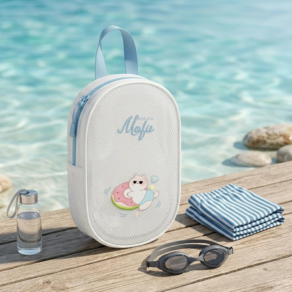 Waterproof Swimming Organizer Bag Multi Layer Design Large Capacity Portable Storage for Pool Gym Camping Family Use