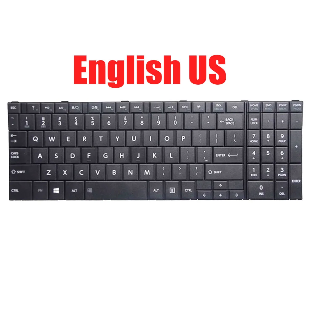 Laptop Keyboard For Toshiba For Satellite C50-B C50D-B C50T-B C50DT-B C55-B C55D-B C55T-B For Satellite Pro R50-B English US