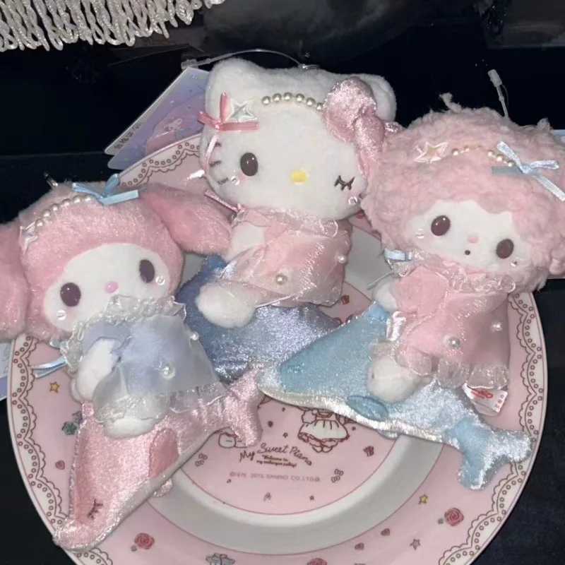 

Sanrio moonlight series Dolphin My Sweet Piano Melody Plushine doll Pendant Cartoon Fairy Kuromi plush toy key ring Girl Gift