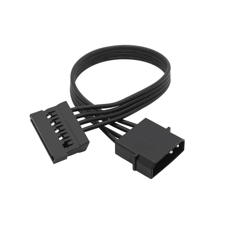 Molex IDE 1 to 1  2,4 Pin Male To 15 Pin Female SATA Power Converter Adapter Cable Hard Drive HDD SSD Power Extension Cable 22cm