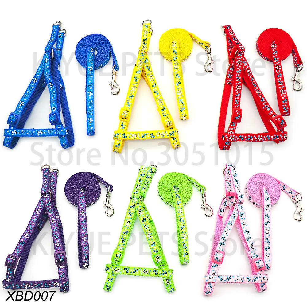 24 Sets Pet Dog Harness No Pull Adjustable Dog Leash Vest Classic Running Leash Strap Belt for Small Dogs and Cats Walk Outside - view 3