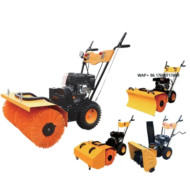 

Effortless Snow Clearing Removable Road Roller Brush Sweeper with Engine Core Component
