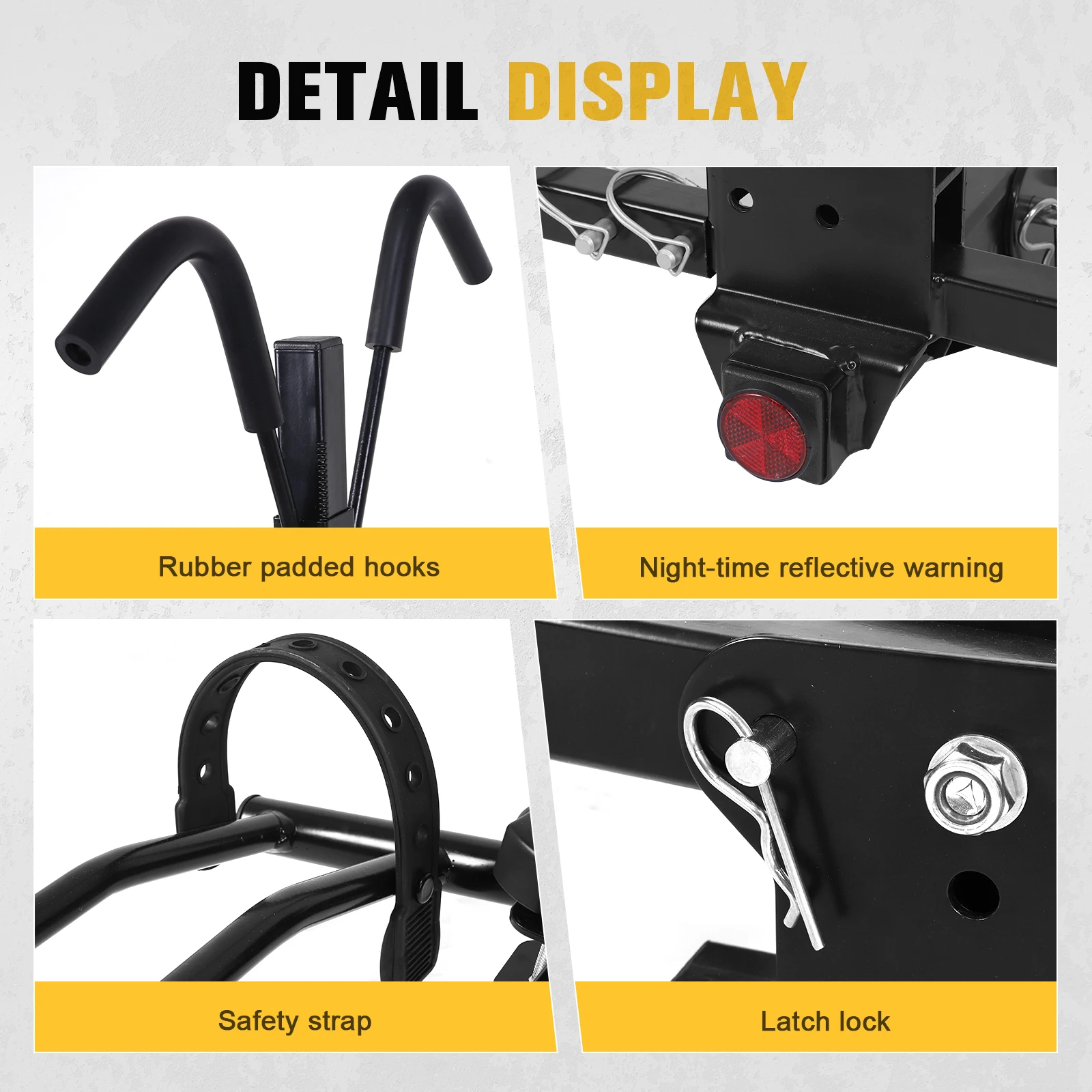 

Electric Bicycles Rack Mount Anti Tilt Electric Bicycles Racks Foldable Bicycle Hitch Carrier for SUVs Cars Trucks Vans