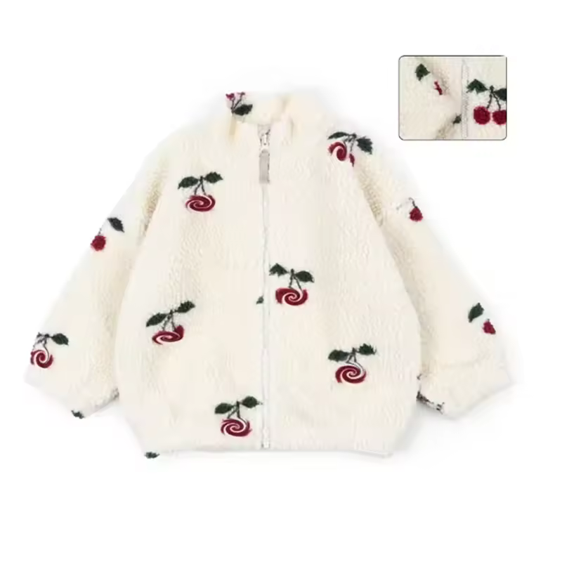 2026 KS Brand Winter Baby Girls Boys Lambswool Cherry Jackets Kids Clothes Boys Sequin Cartoon Outerwear Children's Coats 1-9Yrs - Image 12