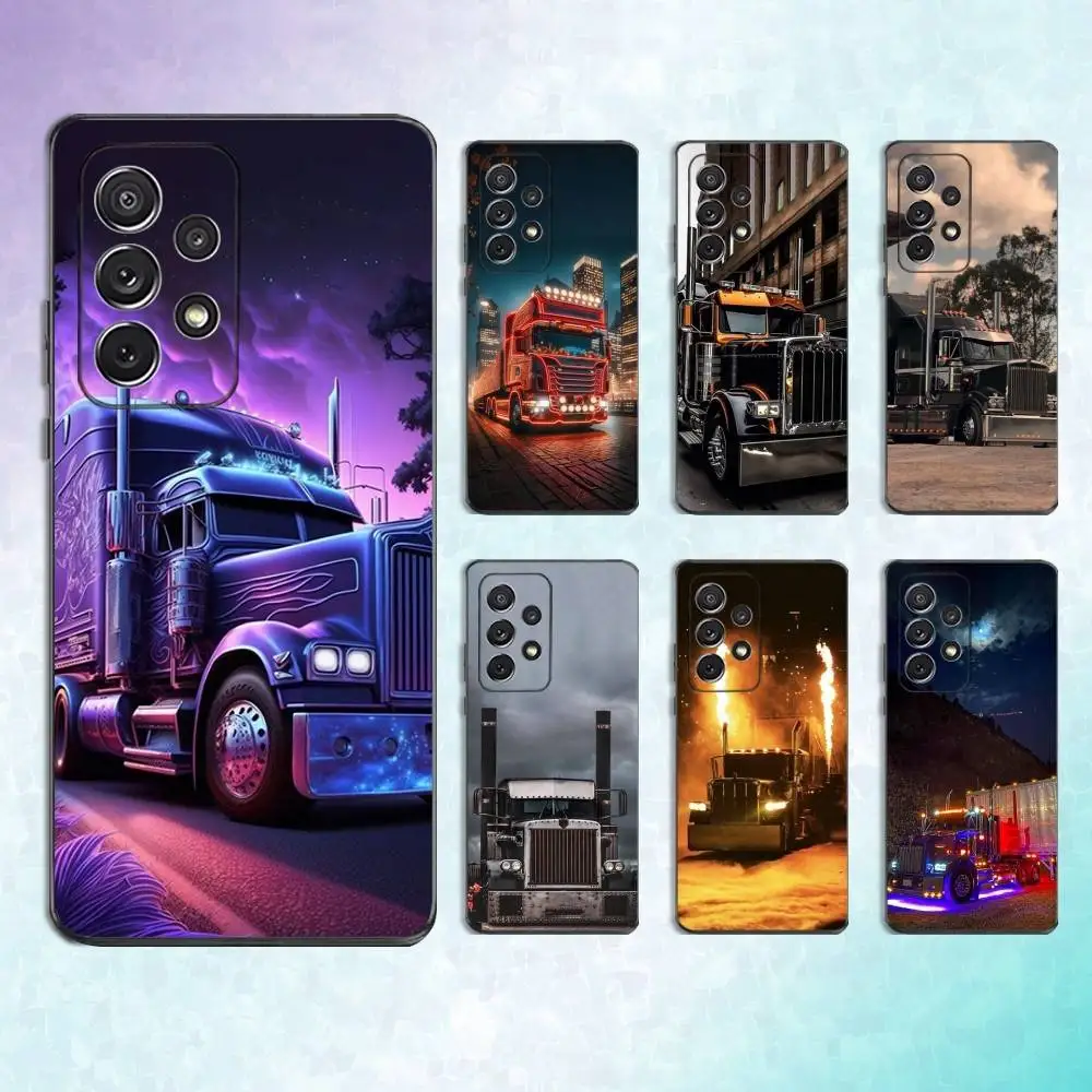 

Heavy Truck Car Cool Phone Case For Samsung S25,S24,S23,S22,S21,S20,S10,Ultra,Plus,Lite,FE,Soft Silicone Black Cover