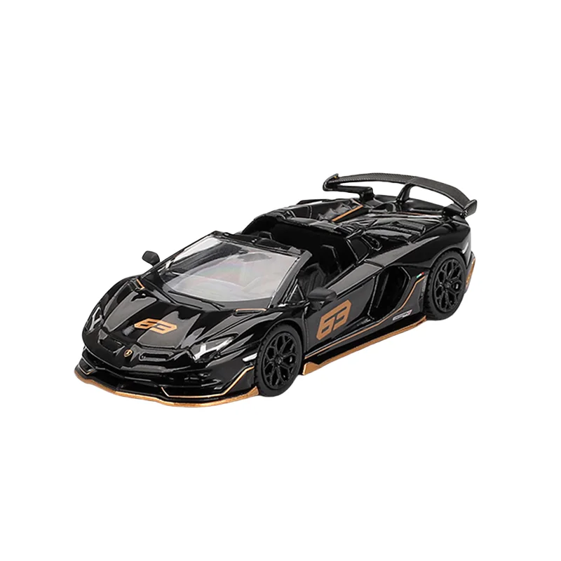 نموذج مصغر لعمود الضغط من سبيكة Aventador SVJ باللون الأرجواني من MINI GT 1:64، ديكور للبالغين، هدية عيد ميلاد للأطفال