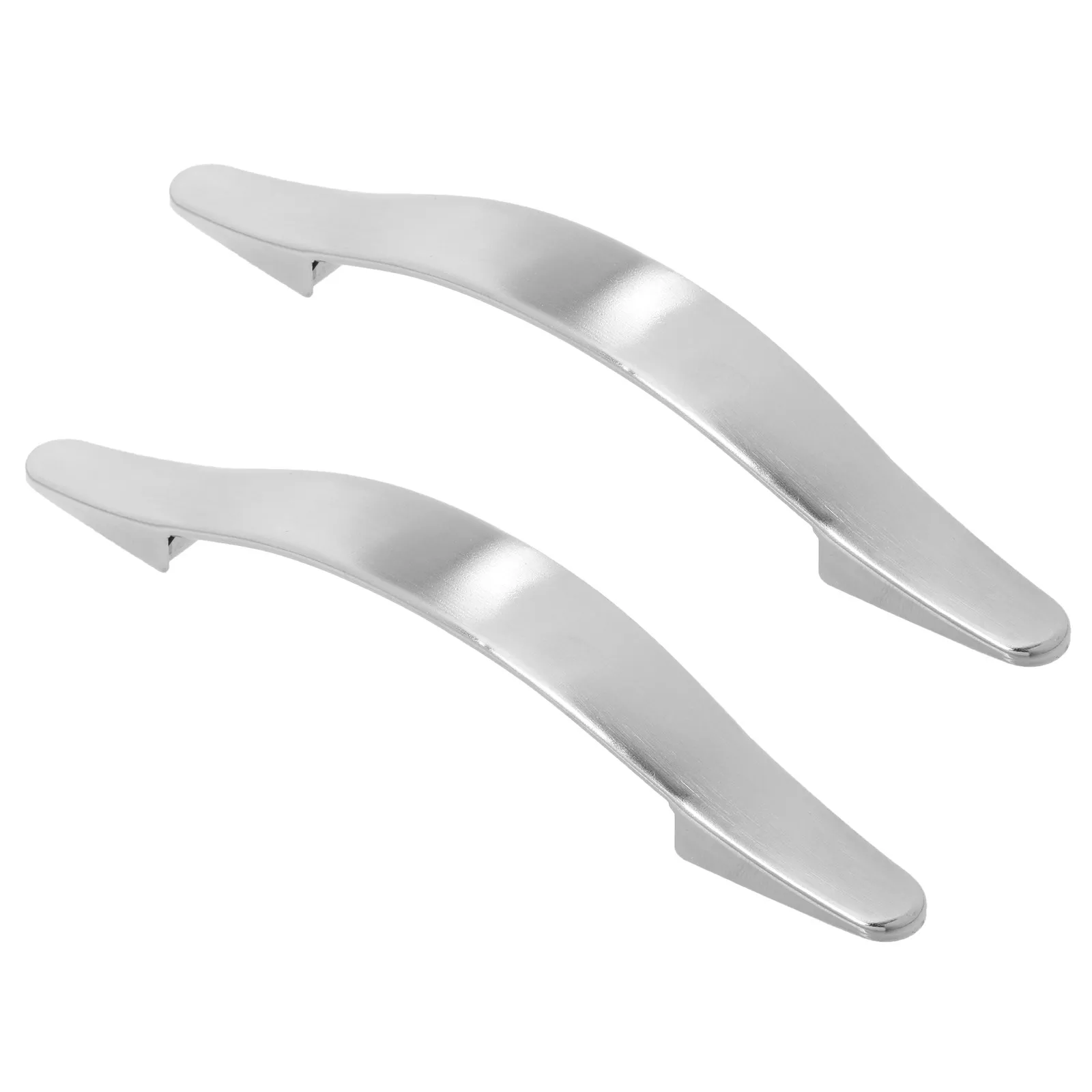 2Pcs Stainless Steel Furniture Pull Handles Elegant Smooth Polished Cabinet Wardrobe Drawer Dresser Kitchen Bathroom Handles