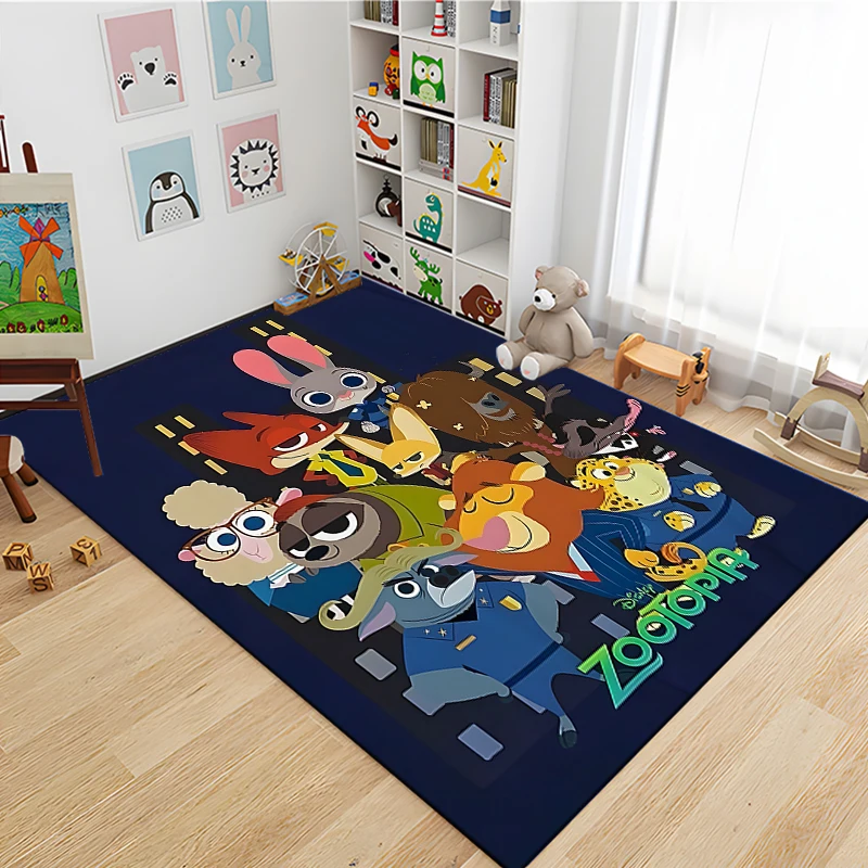 Disney Zootropolis Pattern Carpets Bedroom Play Mats Rug Bedroom Decor Carpet Livingroom Rug Crawl Mat Christmas Gift Rug