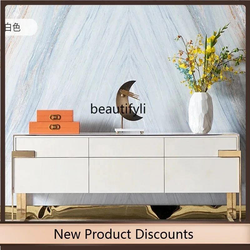 

K185 Luxury TVCabinet andTea Table Combination Simple Modern Living Room Background Film and Television Cabinet Bedroom Floor Ca