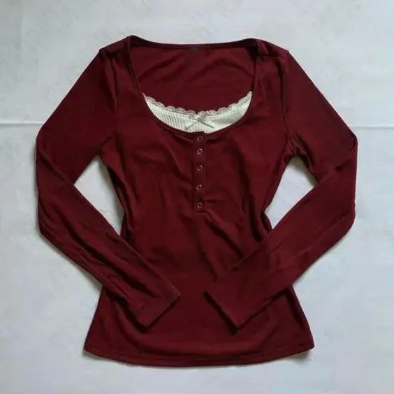 

Y2K Vintage Women's Casual Harajuku Faion Clothing Svel Top with kets Autumn 2025 New Arrival