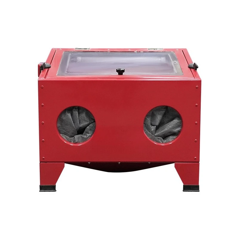 Small high pressure mini sandblasting machine 90L surface treatment rust removal paint oil stain with lamp box sandblasting