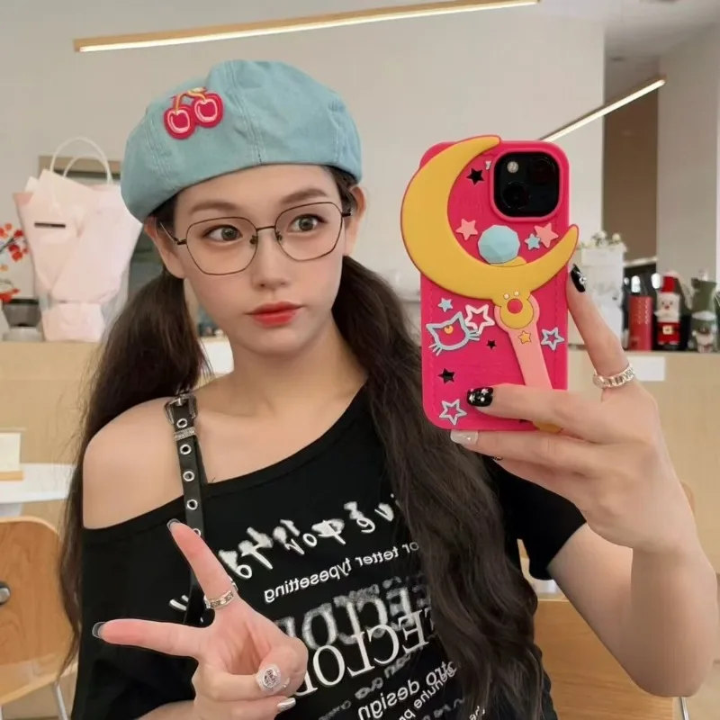 Custodia per telefono Sailor Moon Transformation Stick Anime Periferia adatta per IPhone 16 15 14 Pro Max Plus Custodia per telefono antiurto regalo